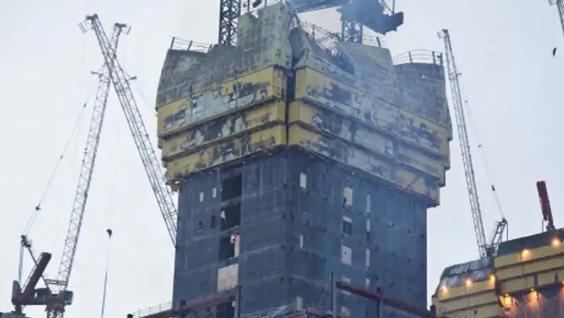 В Астане снова горел строящийся комплекс "Абу-Даби Плаза"