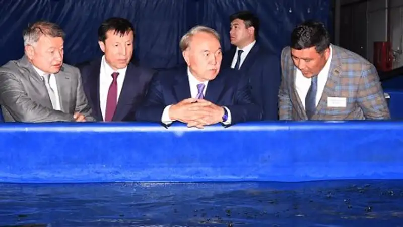 Назарбаеву показали, как делают казахстанскую икру