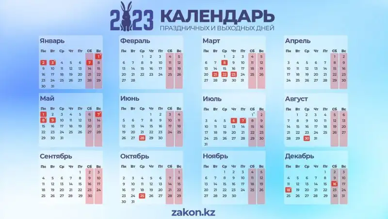 как казахстанцы отдохнут в 2023 году, фото - Новости Zakon.kz от 06.01.2023 10:16