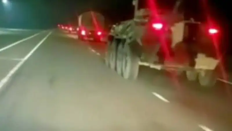 В Бишкек вошла военная техника