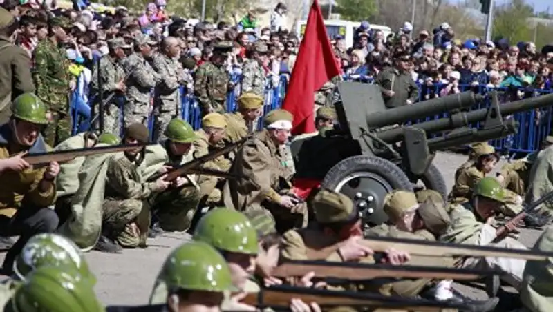 В Караганде "взяли" Рейхстаг  