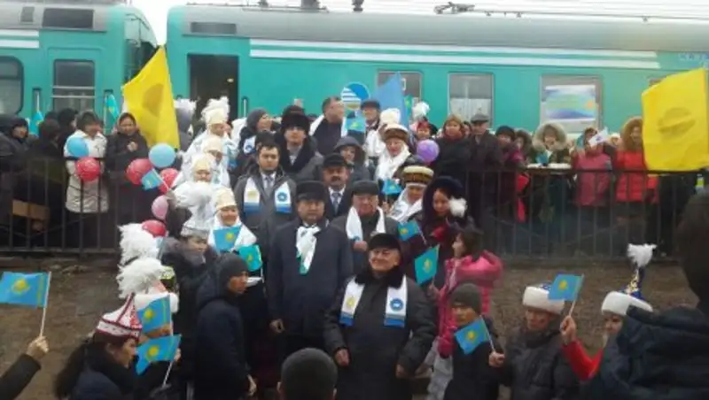 Делегация в составе поезда «Т&#1241;уелсіз &#1178;аза&#1179;стан» прибыла в ВКО