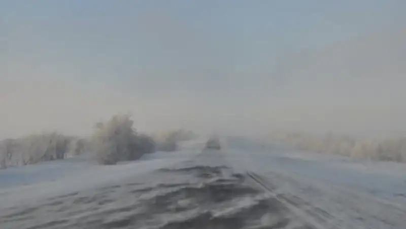 Трасса «Астана - Петропавловск» закрыта из-за погодных условии