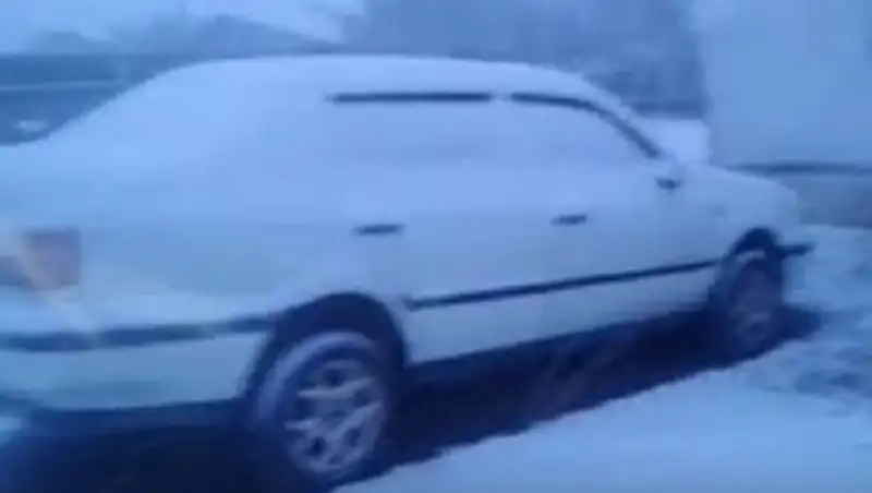 Снег выпал в одном из районов Костанайской области