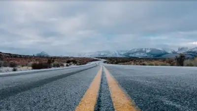 дорога, гололед, зима , фото - Новости Zakon.kz от 29.12.2021 15:07