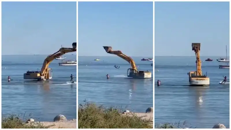 "Такое увидишь только в Актау": рискованное развлечение устроили на Каспии