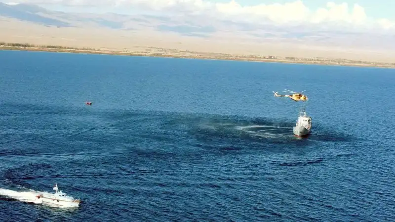 Казахстанский вертолет обеспечил прикрытие силам ОДКБ на Иссык-Куле