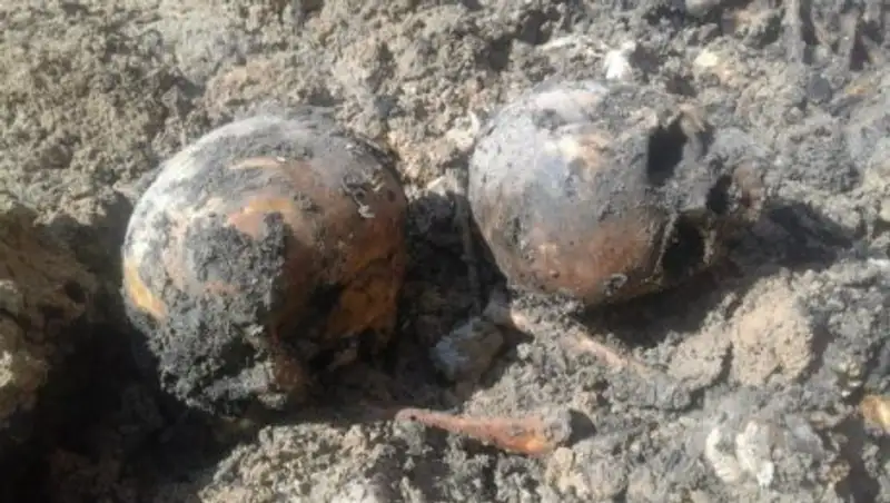 В Петропавловске при строительстве теплотрассы найдены человеческие останки