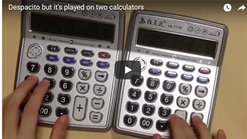 Despacito на калькуляторе: японец оригинально сыграл самый прослушиваемый хит в мире