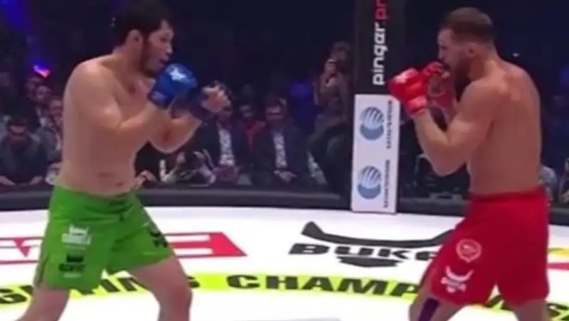 Бой Даурена Ермекова за титул чемпиона FNG завершился нокаутом