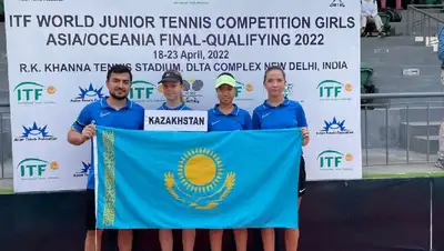 Теннис Четвертьфинал отбора на ЧМ, фото - Новости Zakon.kz от 21.04.2022 09:31