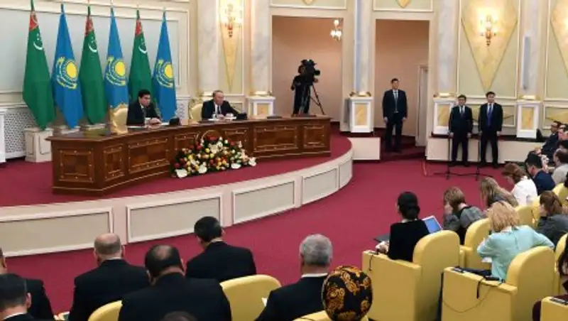 Президенты Казахстана и Туркменистана подписали договор о стратегическом партнерстве