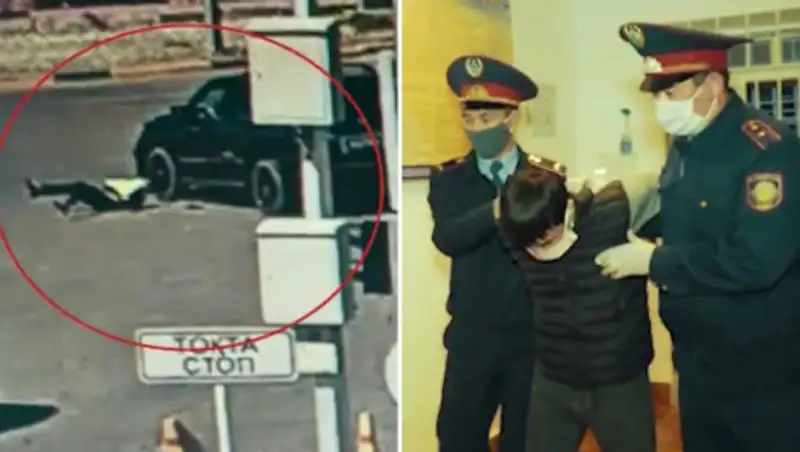 Водитель джипа сбил полицейского в Шымкенте