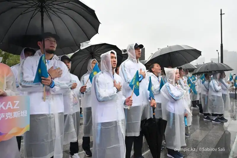 флаг Казахстана подняли в Ханчжоу, фото - Новости Zakon.kz от 21.09.2023 15:20