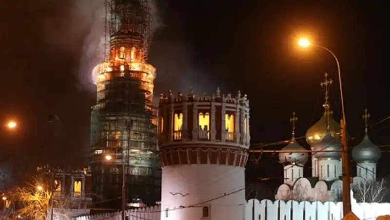 Пожар в Новодевичьем монастыре 