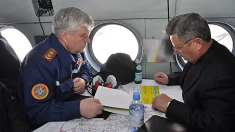 Вице министр МВД РК и аким Акмолинской области изучили паводковую обстановку