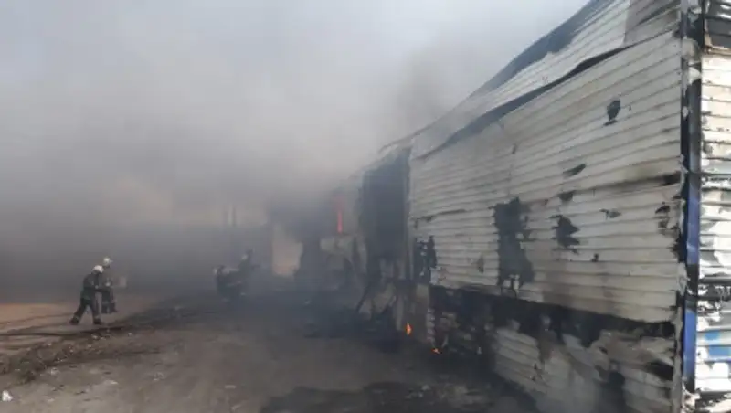 В СКО сгорел магазин площадью более тысячи квадратов