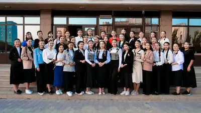 Студентки госуниверситета имени Коркыта-ата из Кызылорды