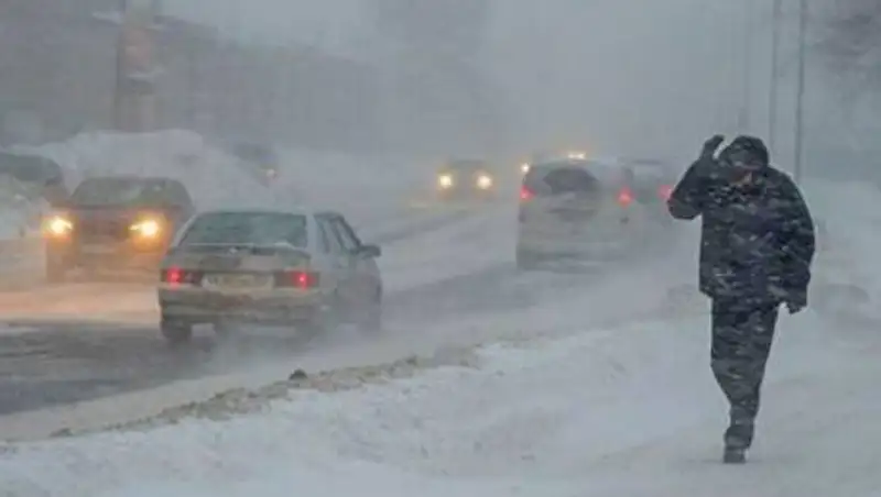 Снег и метель ожидаются в Казахстане 28 декабря