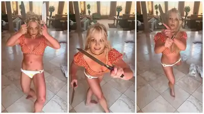 Бритни Спирс устроила опасные танцы с ножами