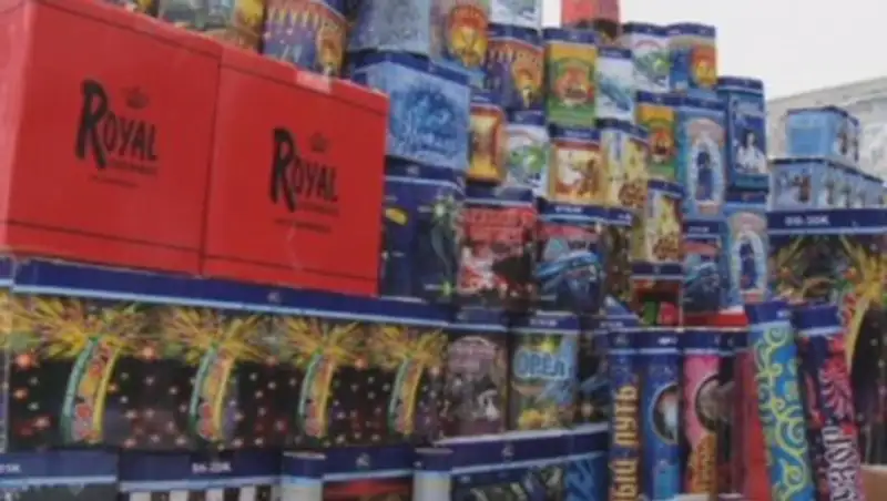 Фейерверки на 1 млн тенге изъяли в Павлодаре