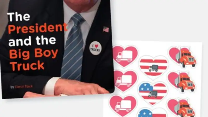 В США выпустили детскую книгу о любви Трампа к грузовикам