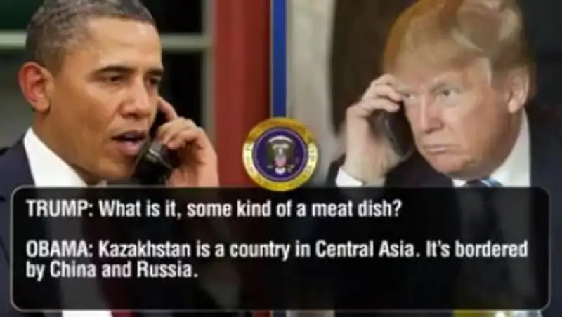 На американском ток-шоу сделали пародию на разговор Обамы и Трампа о Казахстане