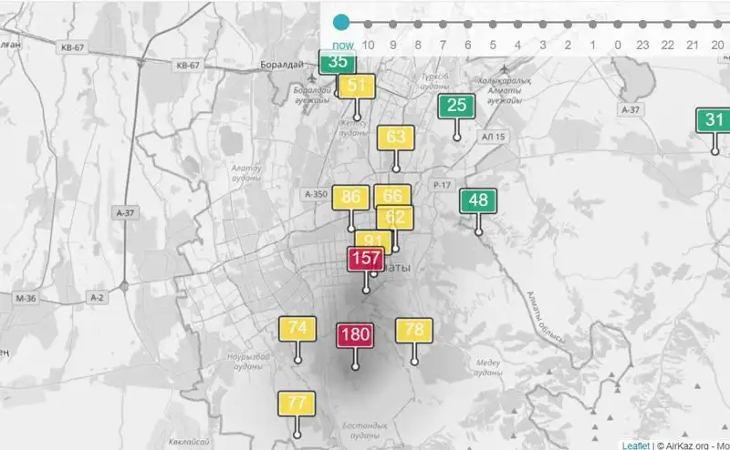 показатели загрязнения воздуха, фото - Новости Zakon.kz от 25.08.2023 12:20