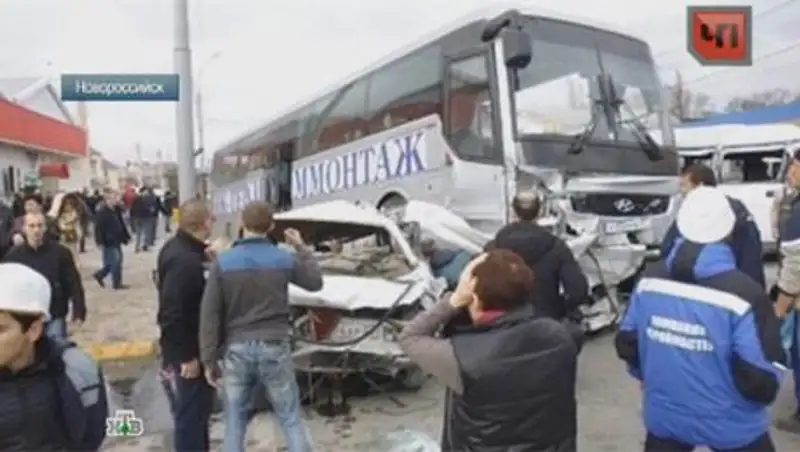 Смертельное ДТП с неуправляемой фурой в Новороссийске снял регистратор