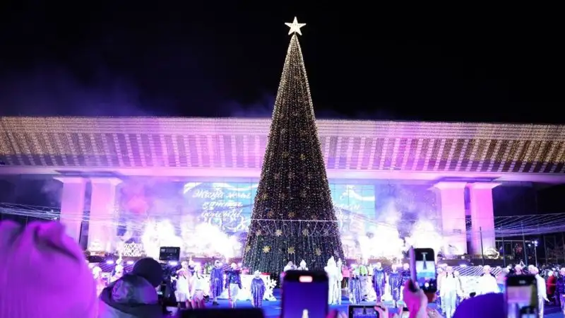 В Алматы зажгли Главную новогоднюю елку, фото - Новости Zakon.kz от 20.12.2022 20:17