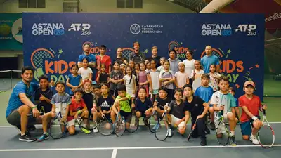 Astana Open-2023 участники ATP-250 провели мастер-класс для юных теннисистов 