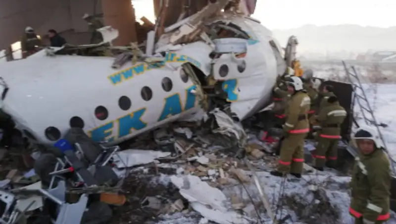 Опубликован список пострадавших при крушении самолета в Алматы