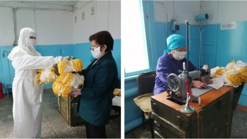 Военные швеи в Отаре сшили шесть тысяч масок для гарнизона