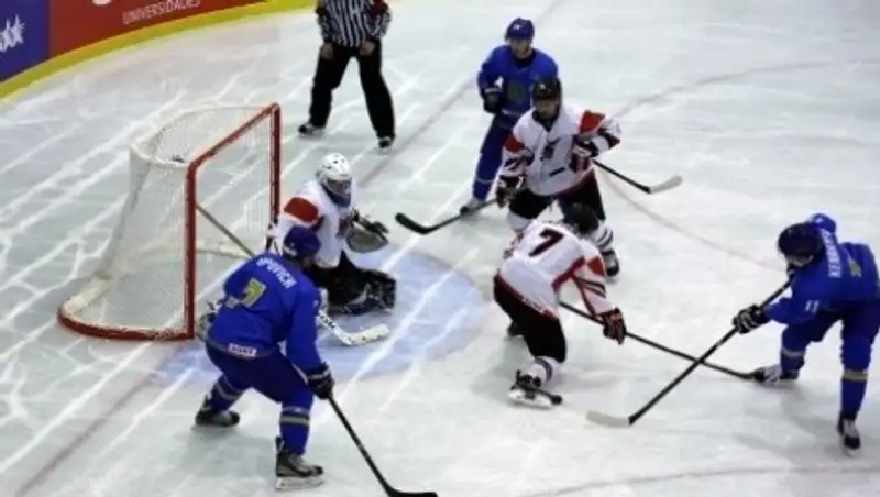 Полуфинал Универсиады. Хокейный матч "Казахстан — Чехия" в прямом эфире