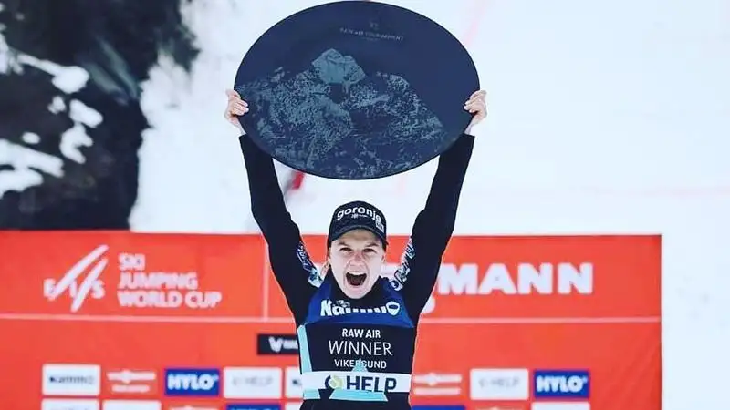 Эма Клинец установила новый мировой рекорд в прыжках с трамплина среди женщин