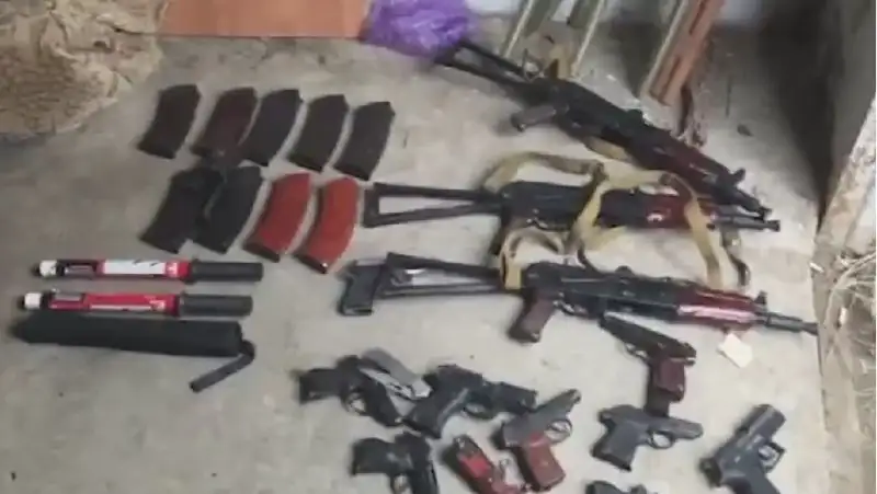 Беспорядки-2022: Арсенал оружия нашли в гараже у жителя Тараза