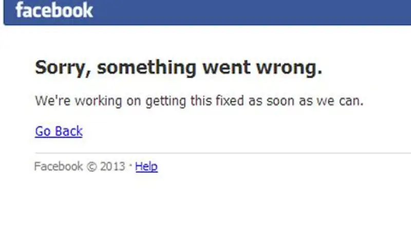 Сайт Facebook недоступен для пользователей