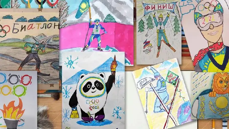 Дети поддержали казахстанских олимпийцев перед Играми в Пекине