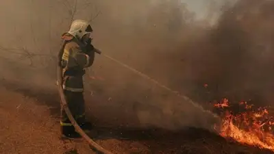 Пожар близ аэропорта Астаны разрастается, фото - Новости Zakon.kz от 13.04.2023 16:03