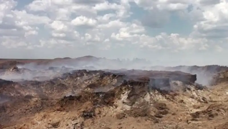 Дым от тлеющего навоза отравляет жизнь жителям поселка в пригороде Семея