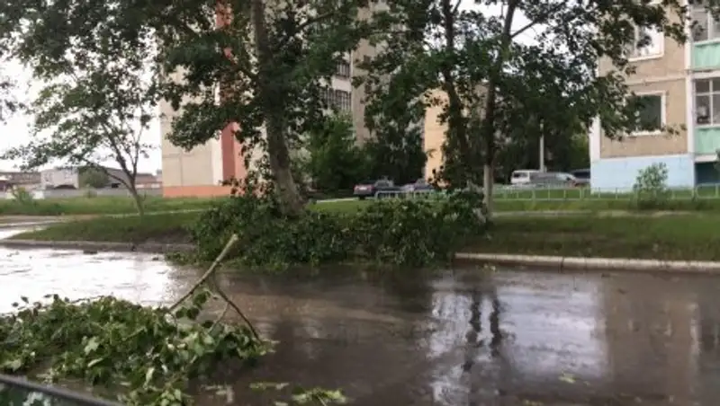 Ураган в Костанайской области сорвал кровли 37 частных домов