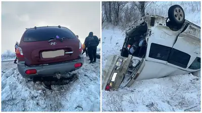 Лоб в лоб: ДТП на Западе Казахстана унесло жизни двух человек, фото - Новости Zakon.kz от 21.02.2023 16:05