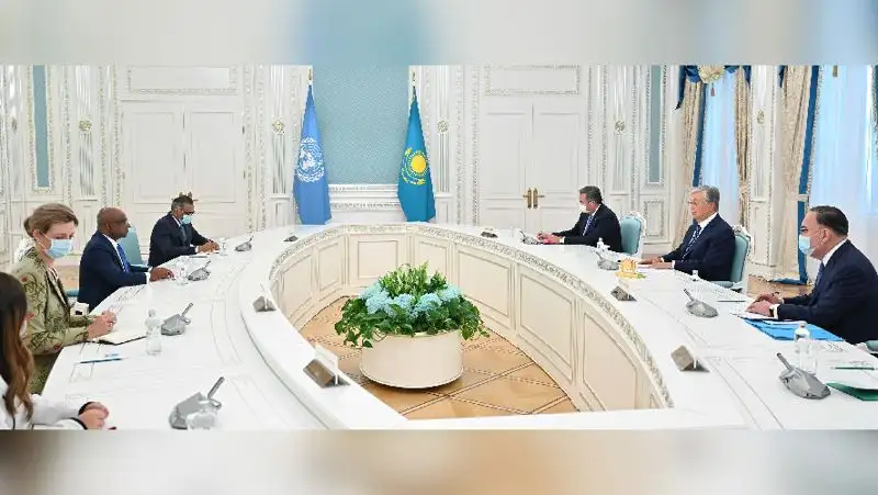 Токаев провел встречу с председателем Генассамблеи ООН, фото - Новости Zakon.kz от 11.08.2022 17:41
