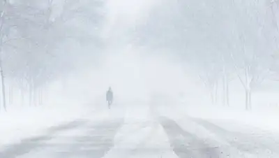 рк, области, снег, метель, сильный ветер, штормовое предупреждение, фото - Новости Zakon.kz от 10.02.2022 19:23