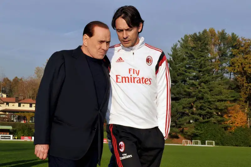 Сильвио Берлускони и Филиппо Индзаги, фото - Новости Zakon.kz от 09.05.2015 16:19