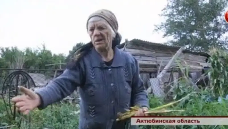 Пожилая женщина живет одна в заброшенном поселке Актюбинской области
