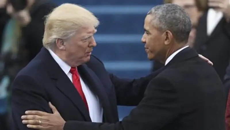 Обама покинул Капитолий после инаугурации Трампа