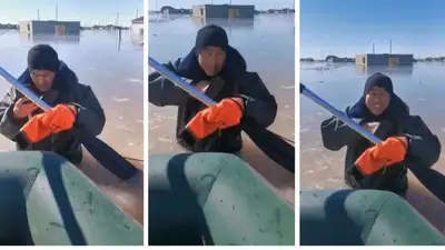 видео со спасателем в Актюбинской области, фото - Новости Zakon.kz от 16.03.2023 12:06