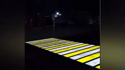 Двойная зебра: Светящиеся пешеходки установил QazAvtoJol на республиканских трассах , фото - Новости Zakon.kz от 07.06.2023 14:14