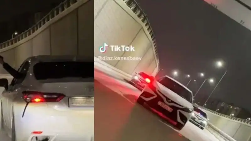 В Шымкенте водитель Toyota Сamry выстрелил из пистолета в воздух